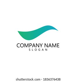 Plantilla vectorial de diseño de logotipo de ondas de agua