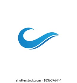 Plantilla vectorial de diseño de logotipo de ondas de agua
