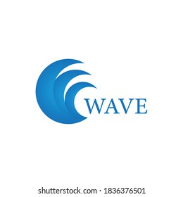 Water wave Logo design vector Template