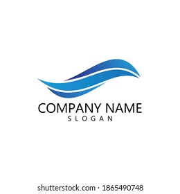 Water wave Logo design vector Template