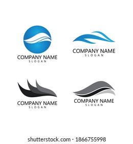 Water wave Logo design vector Template