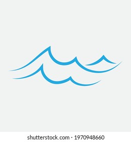 Water wave Logo design vector Template