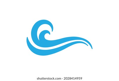 Water Wave logo design vector. Icon Symbol.