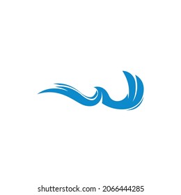 Water Wave logo design vector