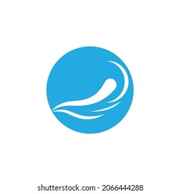 Water Wave logo design vector