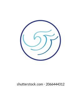 Logo-Design-Vektorgrafik von Water Wave