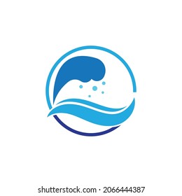 Vector de diseño del logotipo de Wave de agua
