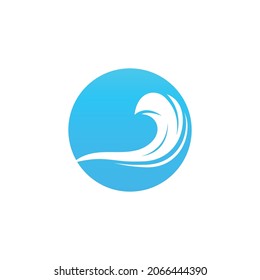 Water Wave logo design vector