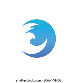 Water Wave logo design vector