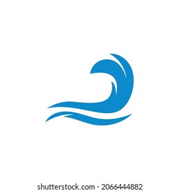 Water Wave logo design vector