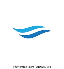 Water wave Logo design vector Template