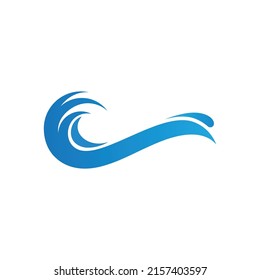 Water wave Logo design vector Template