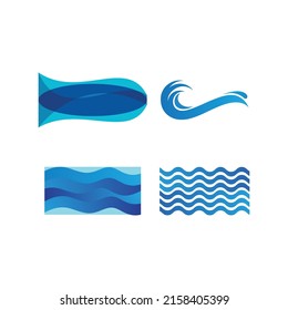 Plantilla vectorial de diseño de logotipo de ondas de agua