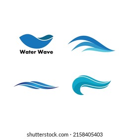 Water wave Logo design vector Template