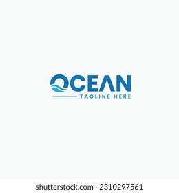 Water wave Logo design vector Template