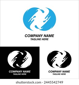 Water wave Logo design vector Template