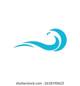 Water wave Logo design vector Template
