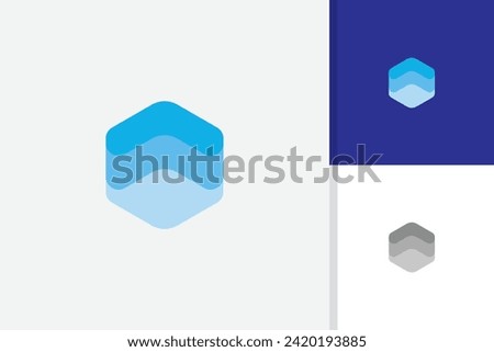 water wave logo design vector template