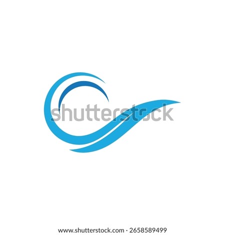 Water wave Logo design vector Template