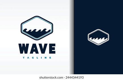 the water wave logo frame