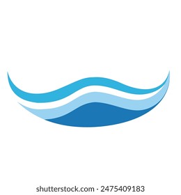 Logo de la ola de agua. Icono de Onda. Logotipo del agua 