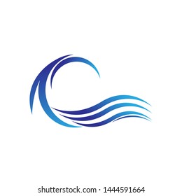 Water wave Logo Icon Design Template Vector Illustration.