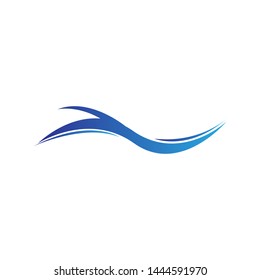 Water wave Logo Icon Design Template Vector Illustration.