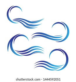 Water wave Logo Icon Design Template Vector Illustration.
