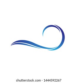 Water wave Logo Icon Design Template Vector Illustration.