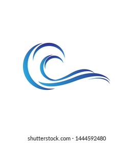 Water wave Logo Icon Design Template Vector Illustration.