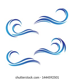 Water wave Logo Icon Design Template Vector Illustration.