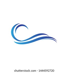 Water wave Logo Icon Design Template Vector Illustration.