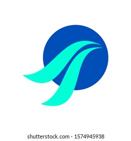 Water Wave Logo Icon Design Template