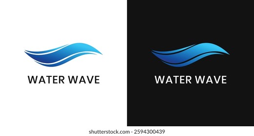 Water wave logo icon design vector