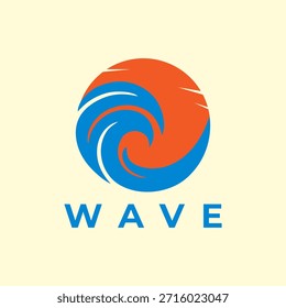 Water Wave Logo Icon Design Template Clip Art