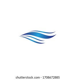 Water wave logo icon illustration template