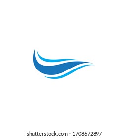 Water wave logo icon illustration template