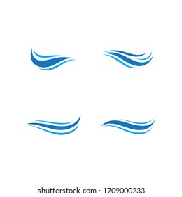 Water wave logo icon illustration template