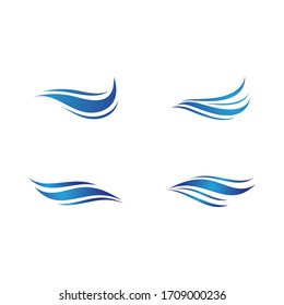Water wave logo icon illustration template