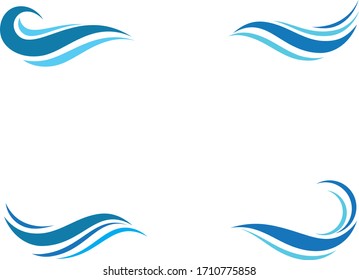 Water wave logo icon illustration template