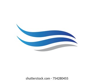 water wave logo icon vecor template
