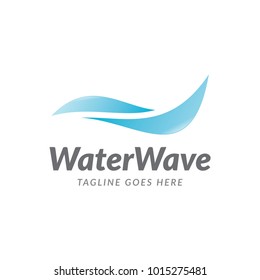 water wave logo icon vector template