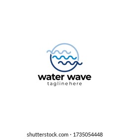 Symbol für das Wasserwellenlogo isoliert