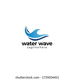 water wave logo icon vector isolated