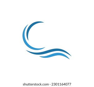 water wave logo. wave icon vector