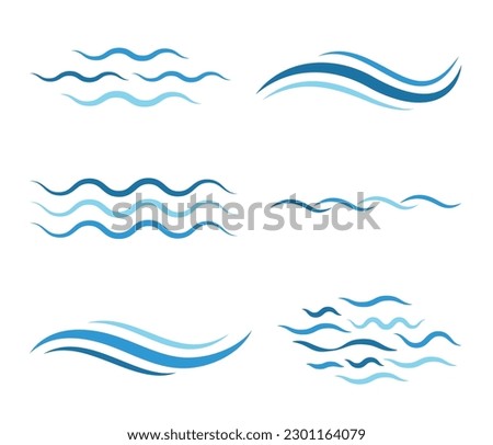 water wave logo. wave icon vector