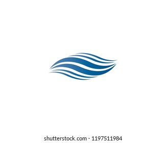 Water wave logo illustration