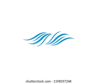 Water wave logo illustration