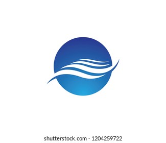 Water wave logo illustration