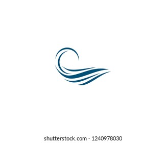 Water wave logo illustration